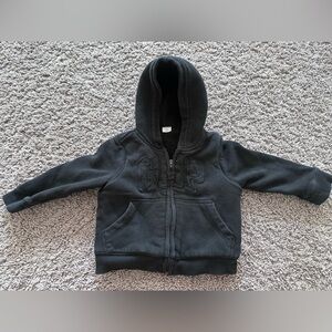 Preloved Black Zip-Up Hoodie